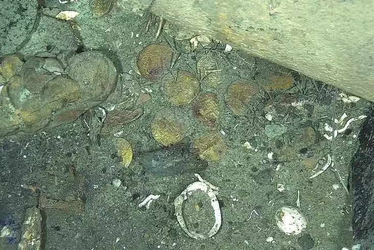 Coins recovered from the 18th Century San Jose galleon Coins recovered from the 18th Century San Jose galleon